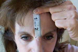 Measuring the forehead